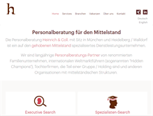 Tablet Screenshot of heinrich-personalberatung.com